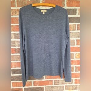 Women's Charter Club Merino Wool Gray Sweater Size L